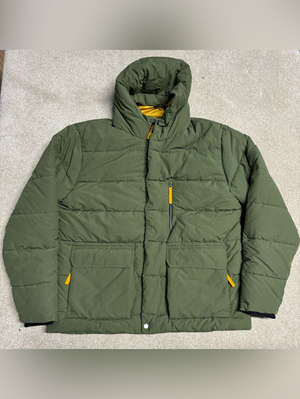 Craghoppers Puffer Insulated Jacket Men 2XL Green Full Zip Hooded Outdoor Winter